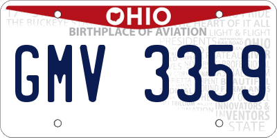 OH license plate GMV3359