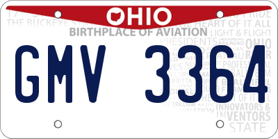 OH license plate GMV3364