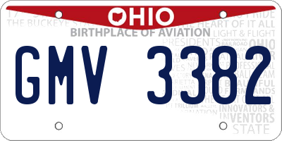 OH license plate GMV3382
