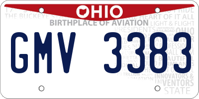 OH license plate GMV3383