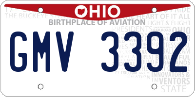 OH license plate GMV3392