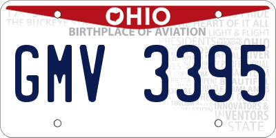 OH license plate GMV3395