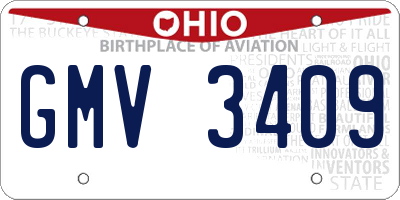 OH license plate GMV3409