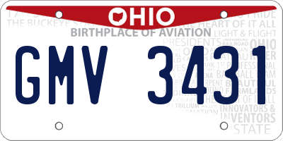 OH license plate GMV3431