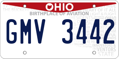OH license plate GMV3442
