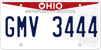 OH license plate GMV3444