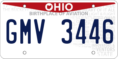 OH license plate GMV3446
