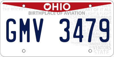 OH license plate GMV3479