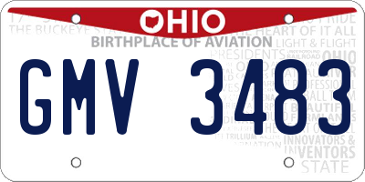 OH license plate GMV3483