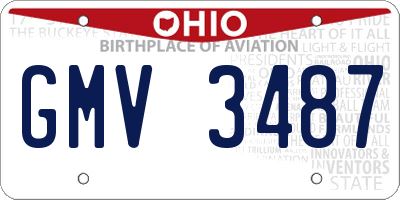 OH license plate GMV3487