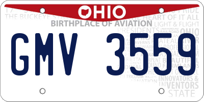 OH license plate GMV3559