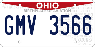 OH license plate GMV3566