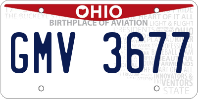 OH license plate GMV3677
