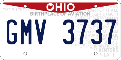 OH license plate GMV3737