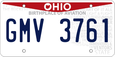 OH license plate GMV3761