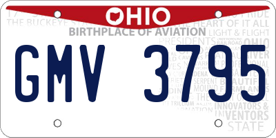 OH license plate GMV3795