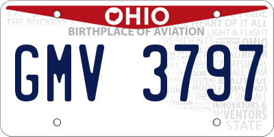 OH license plate GMV3797