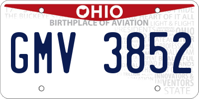 OH license plate GMV3852