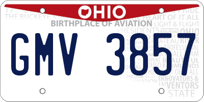 OH license plate GMV3857