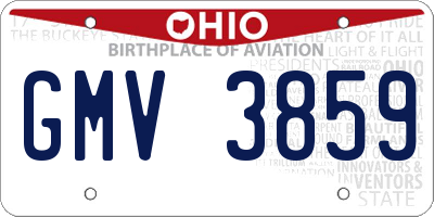 OH license plate GMV3859