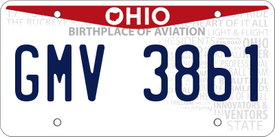 OH license plate GMV3861