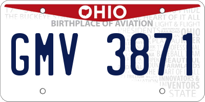 OH license plate GMV3871