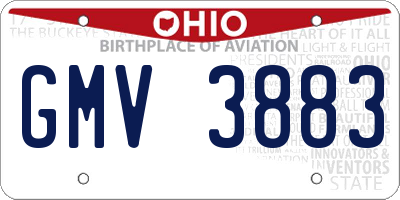 OH license plate GMV3883