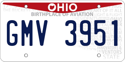 OH license plate GMV3951