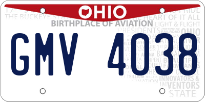 OH license plate GMV4038