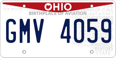 OH license plate GMV4059