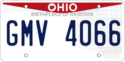 OH license plate GMV4066
