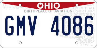 OH license plate GMV4086