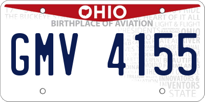 OH license plate GMV4155