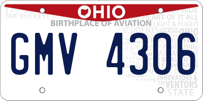 OH license plate GMV4306