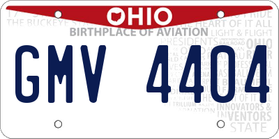 OH license plate GMV4404
