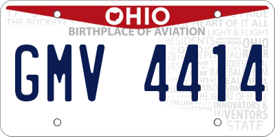 OH license plate GMV4414