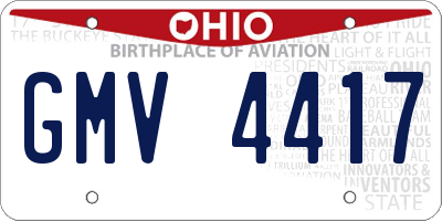 OH license plate GMV4417