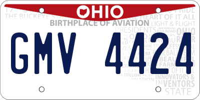 OH license plate GMV4424