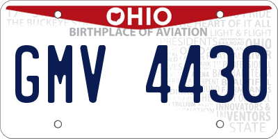 OH license plate GMV4430