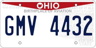 OH license plate GMV4432
