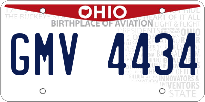 OH license plate GMV4434