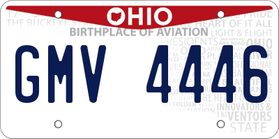 OH license plate GMV4446
