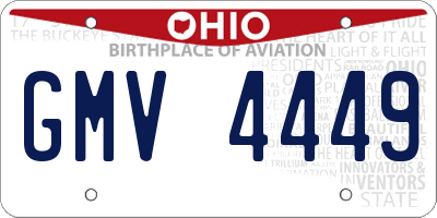 OH license plate GMV4449