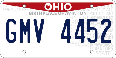 OH license plate GMV4452
