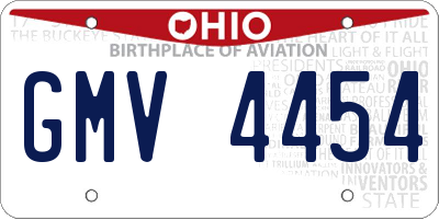 OH license plate GMV4454