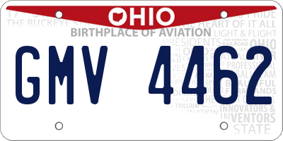 OH license plate GMV4462