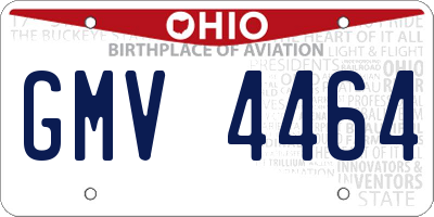 OH license plate GMV4464