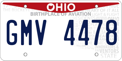 OH license plate GMV4478