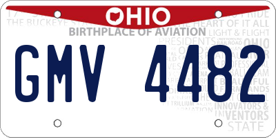 OH license plate GMV4482