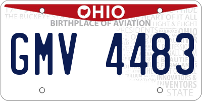 OH license plate GMV4483